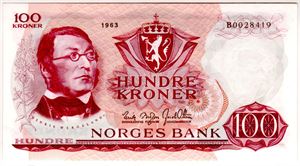 100 kroner 1963 B Kv.0