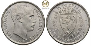 1 krone 1917 Haakon VII. Kv.0/01