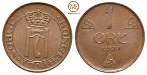 1  øre 1930 Haakon VII. Kv.0