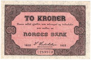 2 kroner 1922 No.7289870. Kv.0