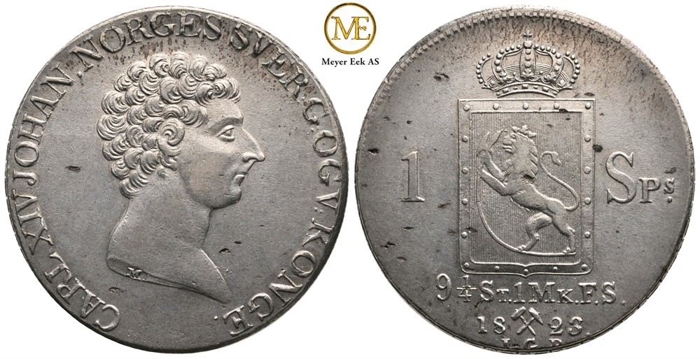 Speciedaler 1823 Carl XIV Johan. Kv.01