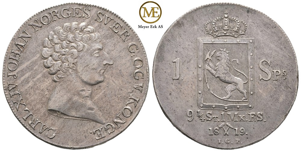 Speciedaler 1819 Carl XIV Johan. Kv.01