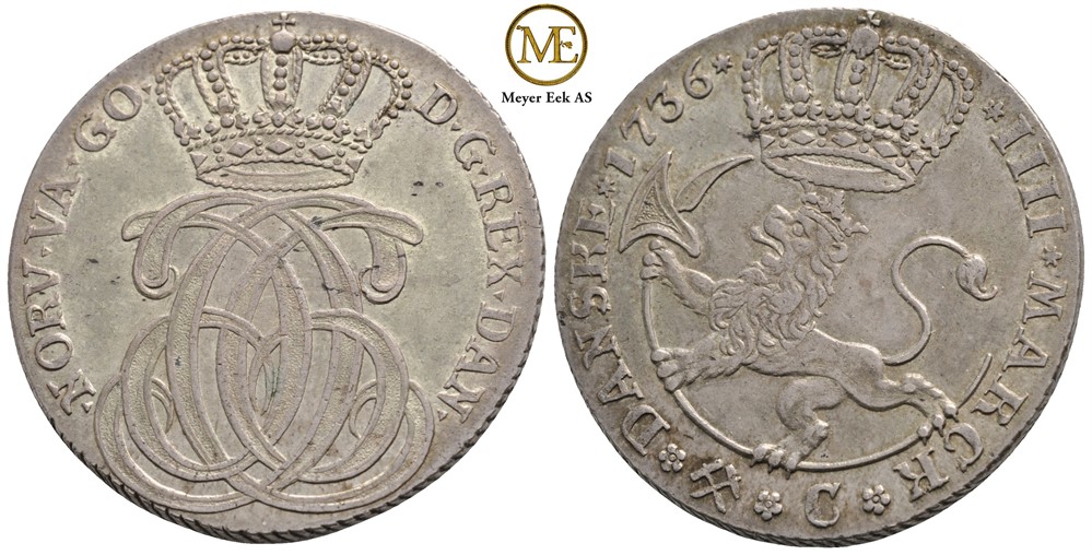 4 mark 1736 Christian VI. Kv.01