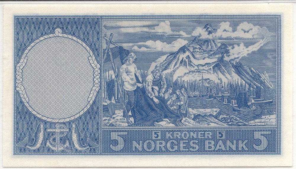 5 kroner 1957 F.2886582. Kv.0