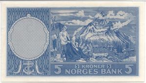 5 kroner 1957 F.2886582. Kv.0