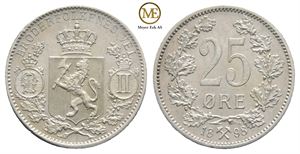 25 øre 1898 Oscar II. Kv.0/01