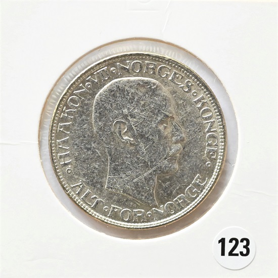 Norge 2 kroner 1913 kv. 1+/01