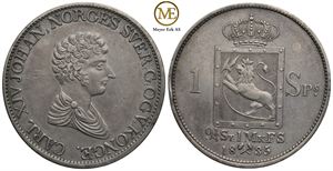 Speciedaler 1835 Carl XIV Johan. Kv.1+/01