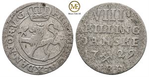 8 skilling 1729 Frederik IV. Kv.1