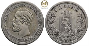 1 krone 1888 Oscar II. Kv.1