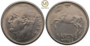 1 krone 1968 Olav V. Kv.0