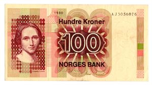 100 kroner 1980 AJ ex. Skanfil 14.9.18