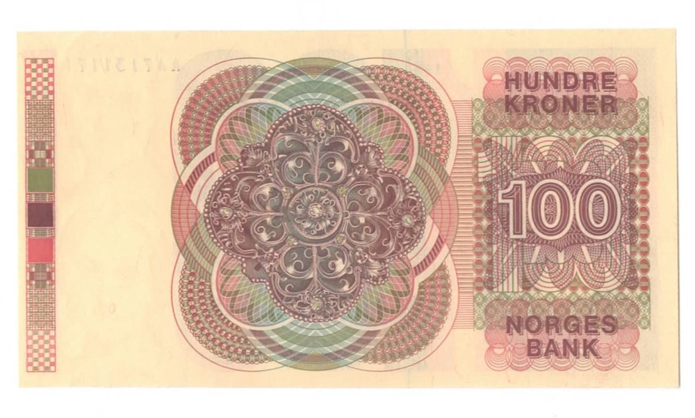Norge 100 kroner 1982 AA i kv. 0