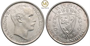 1 krone 1917 Haakon VII. Kv.0/01