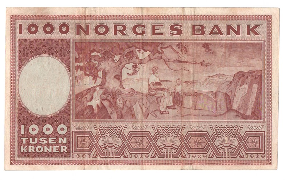 Norge 1000 kroner 1968 A kv. 1