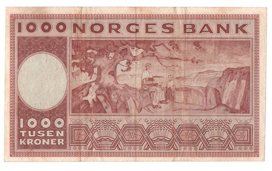 Norge 1000 kroner 1968 A kv. 1