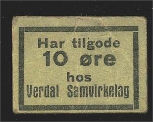 Verdal Samvirkelag, 10 øre 1941/42 kv. 1