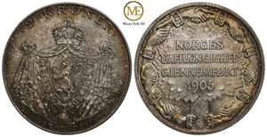 2 kroner 1906 Jub. Haakon VII. Kv.0