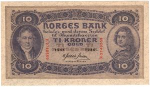 10 kroner 1944 F.2748559. Kv.0