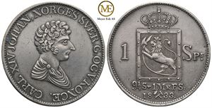 Speciedaler 1833 Carl XIV Johan. Kv. 01