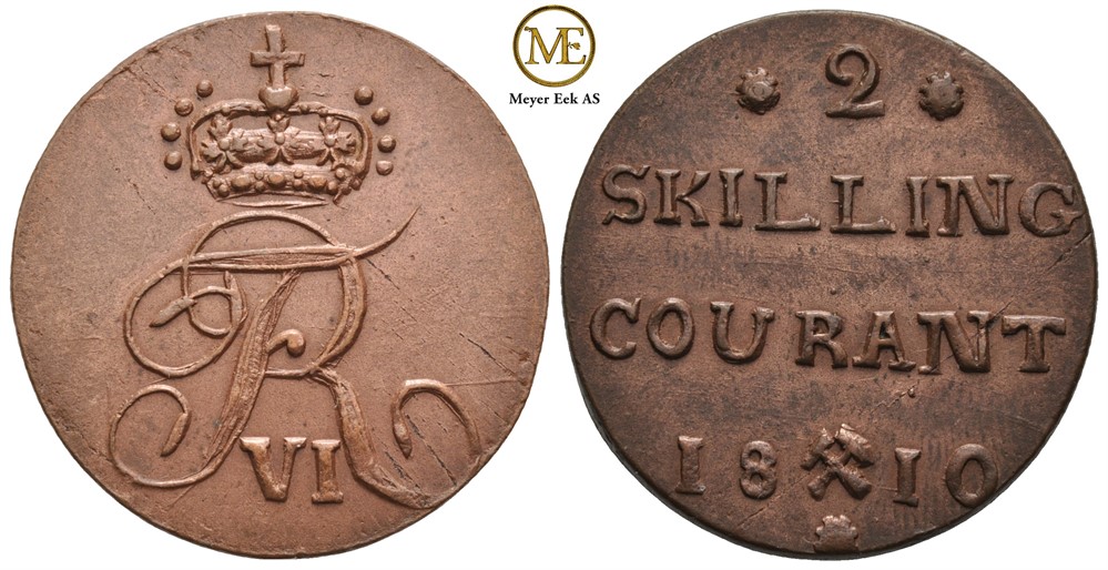 2 skilling 1810 Frederik VI. Kv.0