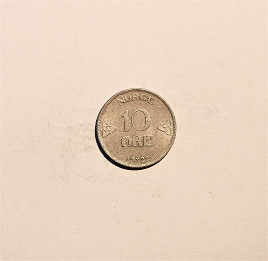 Norge 10 øre 1922 kv. 1+