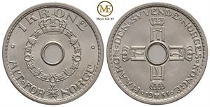 1 krone 1951 Haakon VII. Kv.0