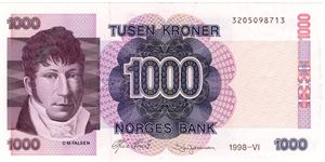 1000 kroner 1998 VI utg. Kv.0