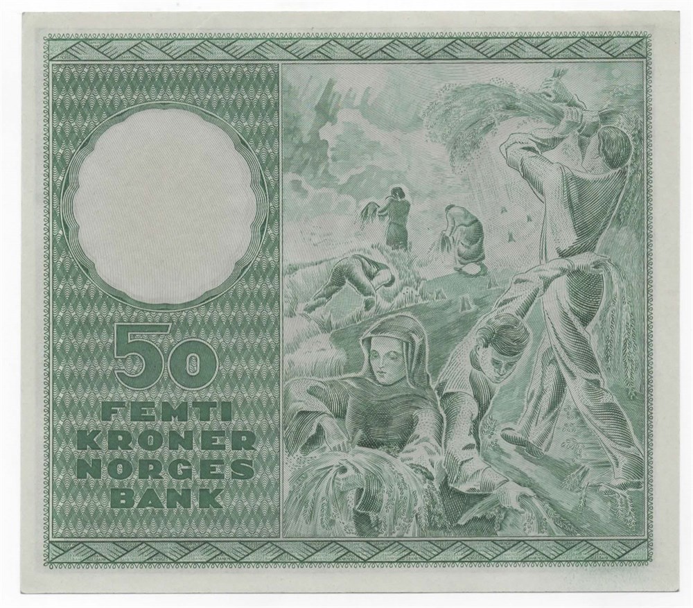 Norge 50 kroner 1953 B kv. 0