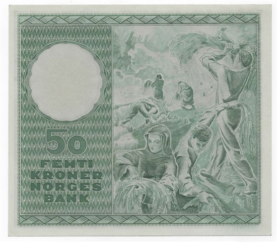Norge 50 kroner 1953 B kv. 0