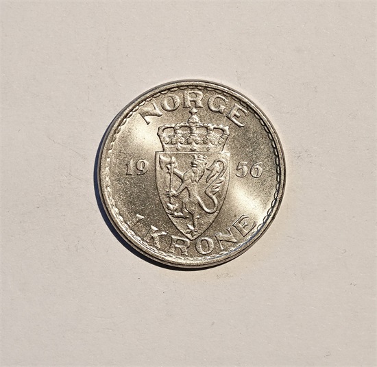 Norge 1 krone 1956 kv. 0