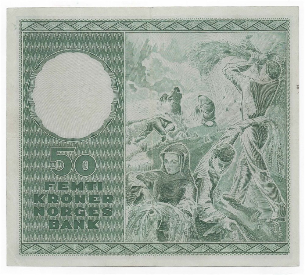 Norge 50 kroner 1951 A kv. 01