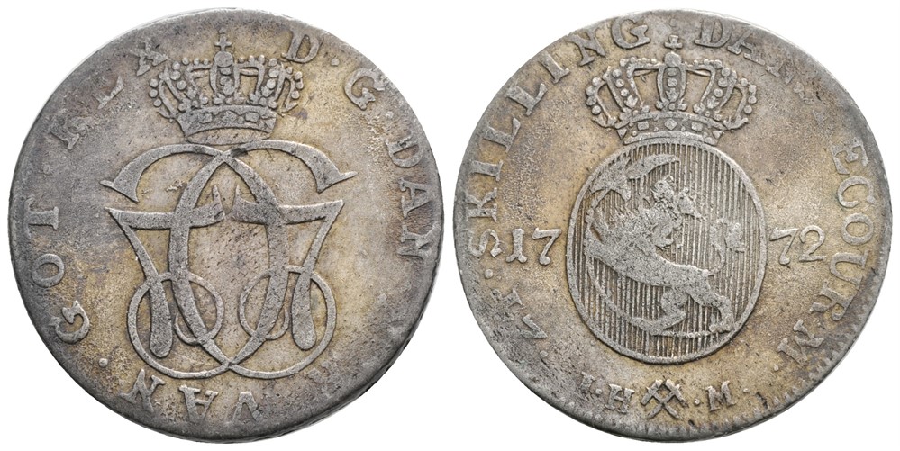 24 skilling 1772 Christian VII. Kv.1/1+