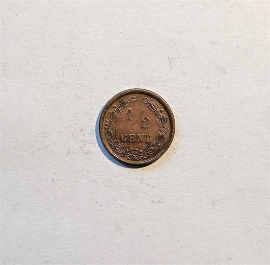 Nederland 1/2 cent 1901 kv. 0