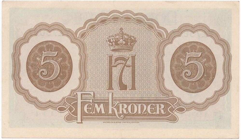 5 kroner 1944 Y.173057 London utg. Kv.0/01