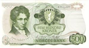 500 kroner 1985 A.5936424. Kv.0/01