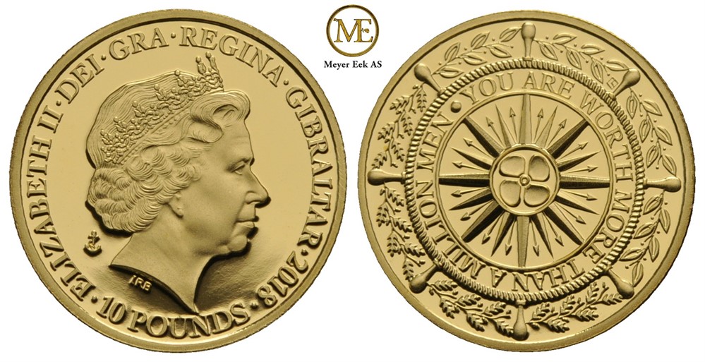 10 pound 2018 Gibraltar. Proof