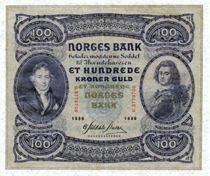 100 kroner 1939 B