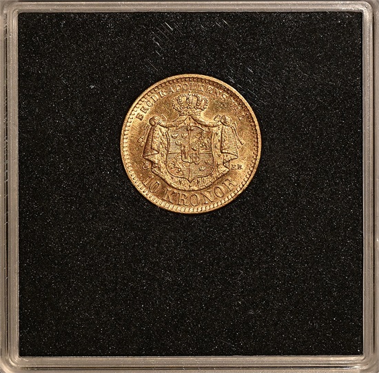 Sverige 10 kroner 1901 kv. 0/01