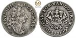 8 skilling 1706 Frederik IV. Kv.1+