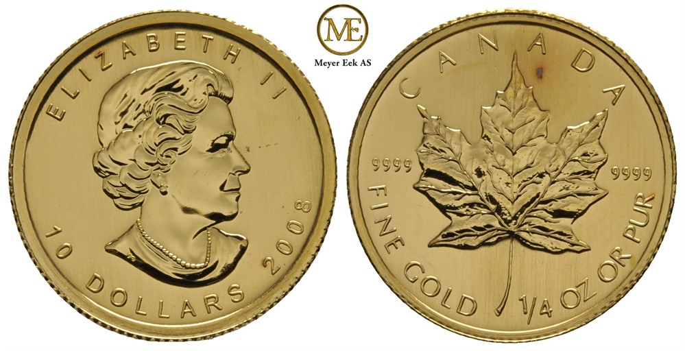 10 dollar 2008 Maple Leaf. Proof