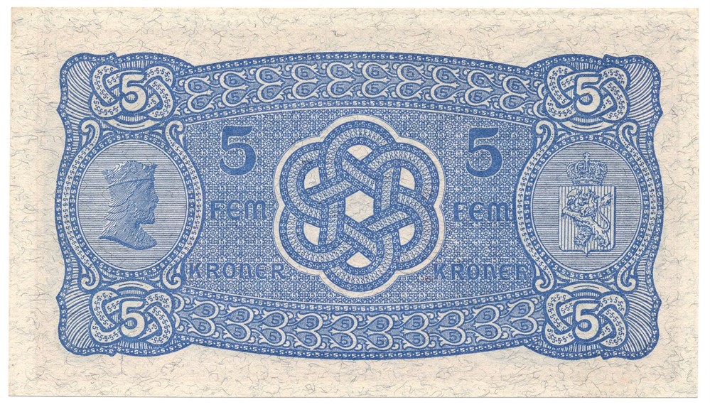 5 kroner 1917 F.4488543. Kv.0
