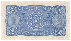 5 kroner 1917 F.4488543. Kv.0