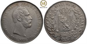 Speciedaler 1861 Carl XIV Johan. Kv.1+