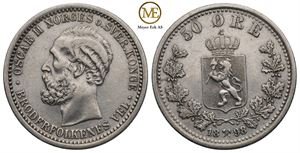 50 øre 1898 Oscar II. Kv.01