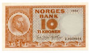 10 kroner 1954 E