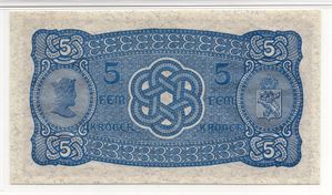 5 kroner 1929 L.6771944. Kv.0