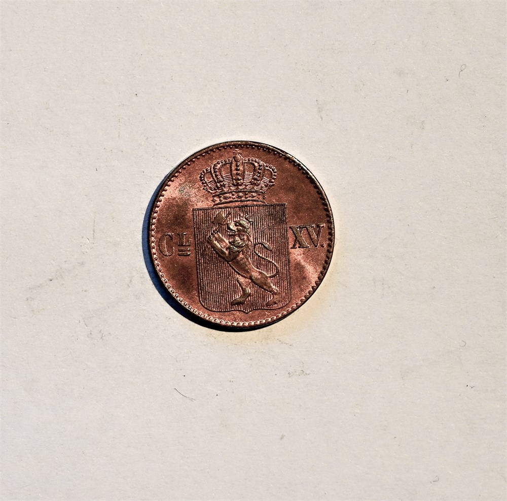 Norge 1/2 skilling 1867 kv. 0
