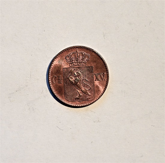 Norge 1/2 skilling 1867 kv. 0