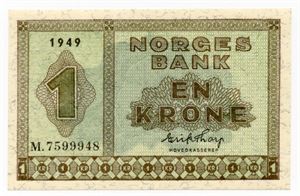 1 krone 1949 M